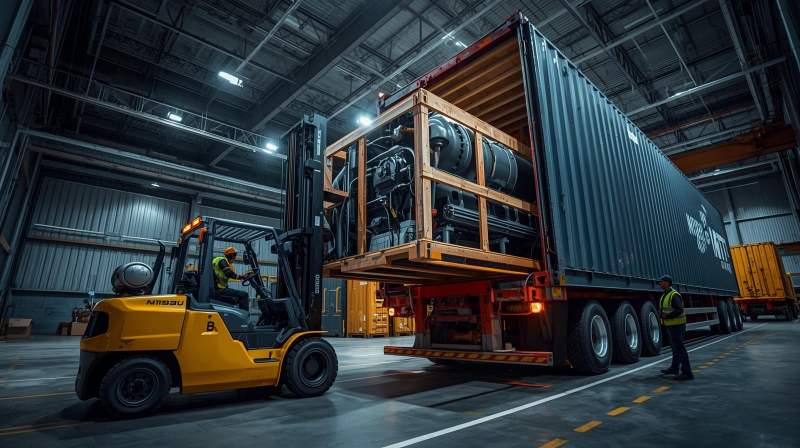 Jasa pengiriman barang berat dan mesin industri dari Sumatera ke Jawa.